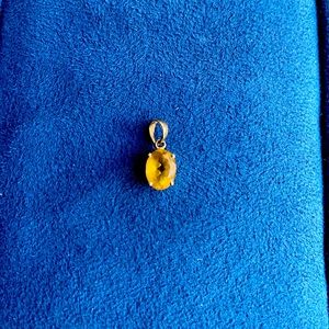 Genuine Citrine and Gold pendant